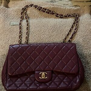 Chanel Eggplant Color Handbag